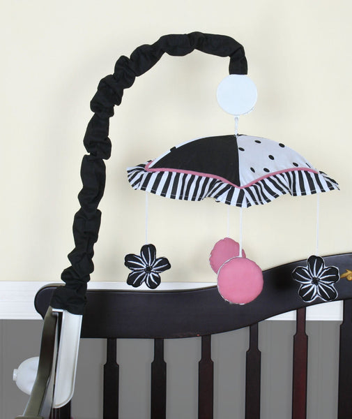 Buy Online Best Boutique Black White Flower and Dot Musical Mobile by GEENNY - optimababy