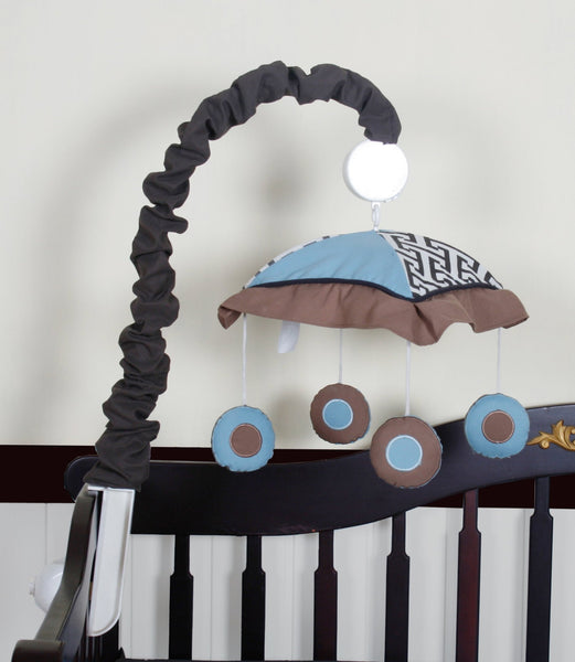 Buy Online Best Boutique Blue Brown Scribble Musical Mobile by GEENNY - optimababy