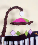 Buy Online Best Boutique Pink Brown Diamond Musical Mobile by GEENNY - optimababy