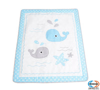 Buy Online Best Bumperless Baby Lovely Whale 12 Piece Nursery Crib Bedding Set - optimababy