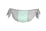 Buy Online Best Bumperless Boutique Baby 12 Piece Crib Bedding Set, Soft Mint Green/Gray Chevron - optimababy