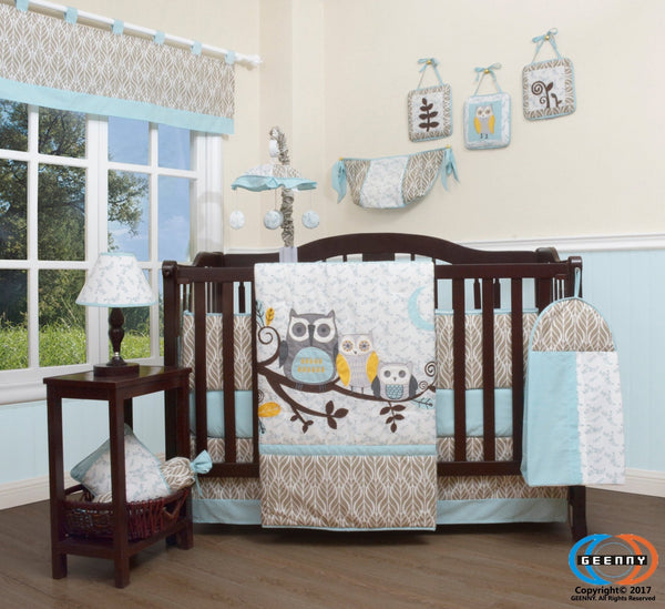 Buy Online Best Bumperless Enchanted Forest Baby 12 Piece Nursery Crib Bedding Set - optimababy