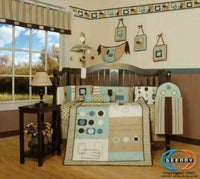 Buy Online Best Bumperless GEENNY Baby Boy Artist 12PCS CRIB BEDDING SET - optimababy