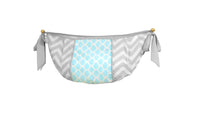 Buy Online Best Bumperless Glacier Blue Gray Chevron Boutique Baby 12 Piece Crib Bedding Set - optimababy