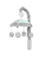 Buy Online Best Mint Green Gray Chevron Musical Mobile by GEENNY - optimababy