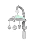 Buy Online Best Mint Green Gray Chevron Musical Mobile by GEENNY - optimababy