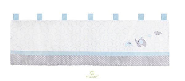 Buy Online Best One OptimaBaby Blue Grey Elephant Window Valance - optimababy