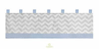 OptimaBaby Bumperless 5PCS Blue Chevron Baby Nursery Crib Bedding Set