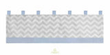 OptimaBaby Bumperless 5PCS Blue Chevron Baby Nursery Crib Bedding Set