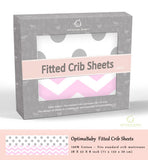 OptimaBaby 2PCS Pack Pink Polka Dot Fitted Crib Sheets