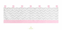 OptimaBaby Bumperless Pink Grey Chevron 5 Piece Baby Nursery CRIB BEDDING SET