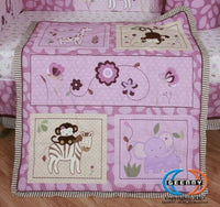 Bumperless GEENNY Animal Kingdom 12PCS CRIB BEDDING SET