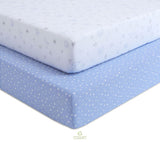 OptimaBaby 2PCS Pack Star Fitted Crib Sheets