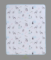 OptimaBaby Bumperless 5PCS Cute Penguin Baby Nursery Crib Bedding Set