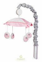 OptimaBaby Pink Grey Gray Elephant Musical Mobile