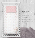 OptimaBaby 2PCS Pack Pink Animals Fitted Crib Sheets