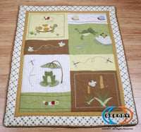 Bumperless Leap Froggy Froggie 12PCS CRIB BEDDING SET