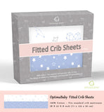 OptimaBaby 2PCS Pack Star Fitted Crib Sheets