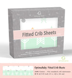 OptimaBaby 2PCS Pack Woodland Green Arrow Fitted Crib Sheets