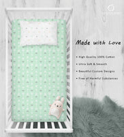 OptimaBaby 2PCS Pack Woodland Green Arrow Fitted Crib Sheets