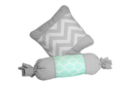 Bumperless Boutique Baby 12 Piece Crib Bedding Set, Soft Mint Green/Gray Chevron