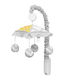 Yellow Gray Chevron Musical Mobile by GEENNY