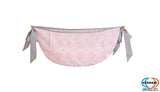 Bumperless Baby Pink Grey Bohemia Geometry 12 Piece Nursery CRIB BEDDING SET