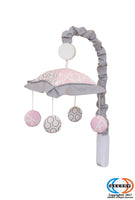 Pink Grey Bohemia Geometry Musical Mobile by GEENNY