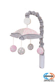 Pink Grey Bohemia Geometry Musical Mobile by GEENNY