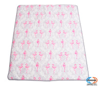 Bumperless 12 Pieces Flamingo Bird Baby Nursery Crib Bedding Set