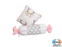 Bumperless Baby Girl Deer Family 12 Piece Nursery Crib Bedding Set