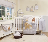 Bumperless 12 Pieces Enchanted Forest Woodland Baby Nursery Crib Bedding Set