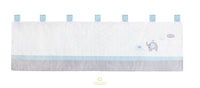 One OptimaBaby Blue Grey Elephant Window Valance