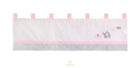 One OptimaBaby Pink Grey Elephant Window Valance