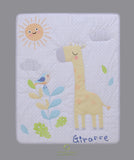 OptimaBaby Bumperless 6PCS Giraffe Animals Baby Nursery Crib Bedding Set