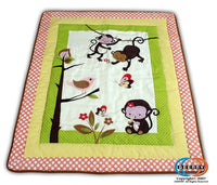 Bumperless Boutique Monkey 12PCS CRIB BEDDING SET