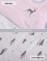 OptimaBaby Pink Grey Woodland Deer Baby Sleeping Bag Winter Model 2.5 Tog Small (0-12M)