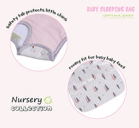 OptimaBaby Pink Grey Woodland Deer Baby Sleeping Bag Winter Model 2.5 Tog Small (0-12M)