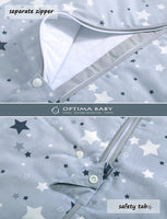 OptimaBaby Blue White Star Baby Sleeping Bag 1.0 Tog Small (0-12M)